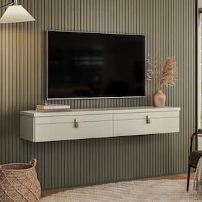 Rack Suspenso para Tvs até 50 Polegagas OFF WHITE BEGE AC