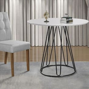 Mesa de Jantar Tampo 100cm X 79cm Rubi Branco