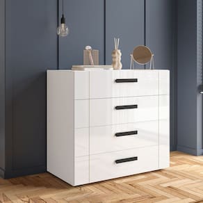 Cômoda 6 Gavetas Lisboa Móveis 83,8cm X 90cm Branco