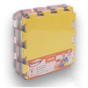 Tapete Em Eva Color 28X28Cm 5Mm 9 Pecas - Evamax