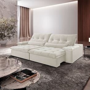 Sofá Nivus Linho 02 Módulos de 120cm B25cm Meu Sofá Online