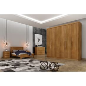 Guarda Roupa Casal 6 Portas 6 Gavetas - Granada-Cumaru - Móveis Novo Horizonte
