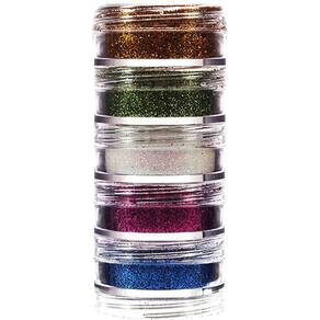 Pintura Facial Em Pó Glitter 4G 5 Cores Kit Com 05Un