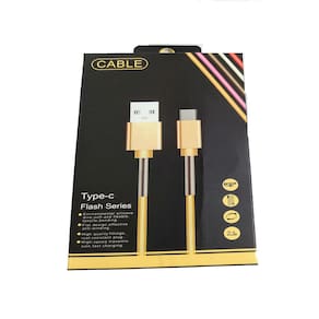 Cabo Usb Tipo C Reforçado Com Mola Protetora