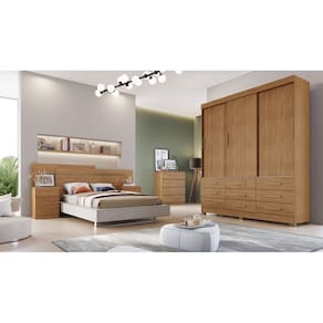 Guarda Roupa Solteiro 3 Portas 9 Gavetas - Capri-Cumaru - Móveis Novo Horizonte