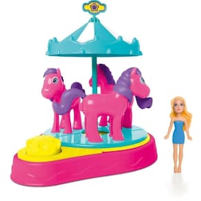 Cenário Temático Playset Parque Da Judy Carrossel Samba Toys