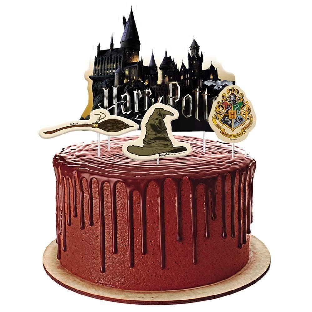 Topo De Bolo Harry Potter - 4 Itens