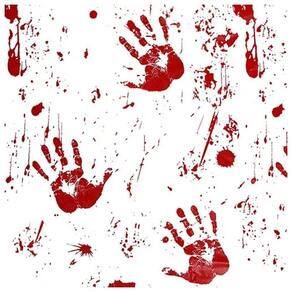 Toalha De Mesa Metalizado Sangue Halloween - 137cm X 183cm