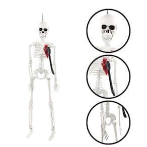 Decoração De Halloween Esqueleto Faca No Peito Para Pendurar