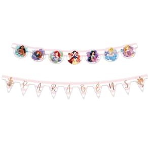Faixa Decorativa Parabéns Princesas Da Disney
