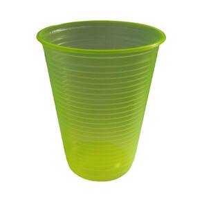 Copo Descartável Neon Amarelo Para Festa - 200ml - 50 Unidades