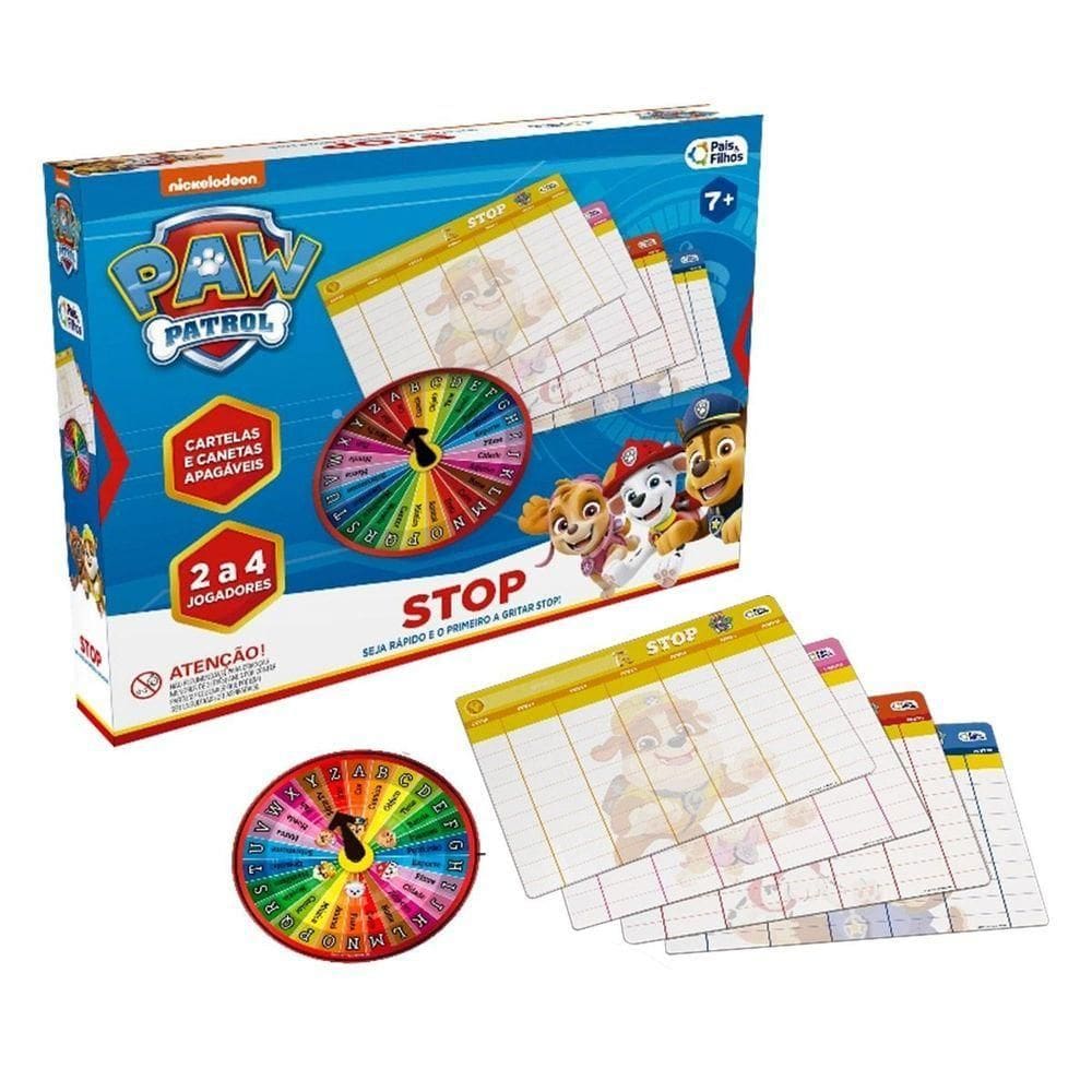 Jogo Stop Patrulha Canina - Pais E Filhos