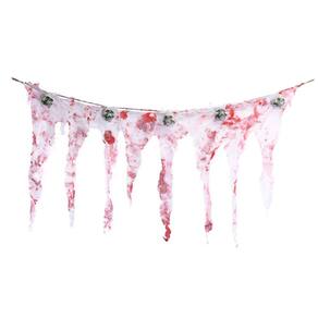 Faixa Decorativa Halloween Manchas De Sangue Com Caveiras