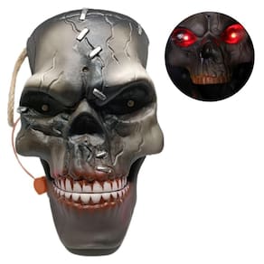 Crânio Decorativo Halloween Com Som E Movimento
