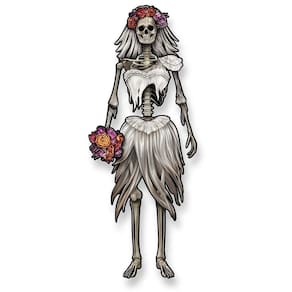 Decoração De Halloween Noiva Esqueleto Para Pendurar