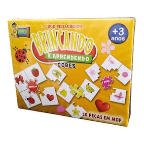 Jogo Pedagógico Brincando E Aprendendo Cores - 30 Peças
