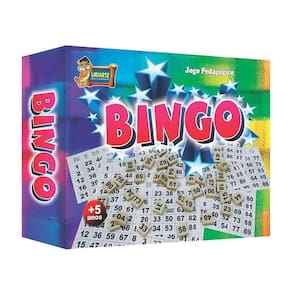Jogo De Tabuleiro Bingo Com Peças De Madeira - 48 Cartelas