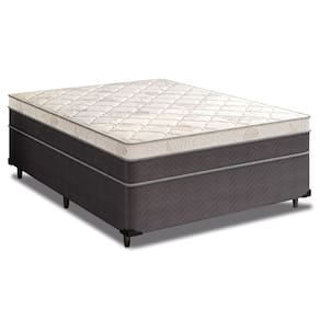 Cama Box Casal + Colchão Molas Ensacadas Luare Europillow 138x188x70cm