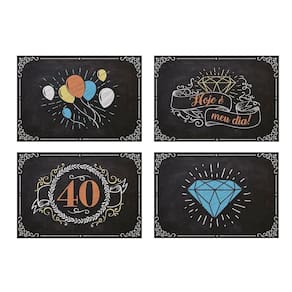 Quadros Decorativos 30 Anos - 45cm X 31cm - 4 Unidades