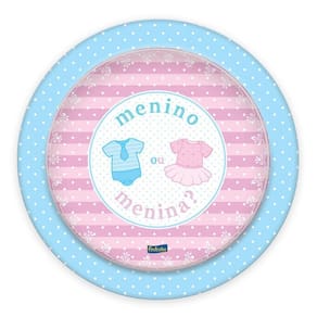 Prato Redondo Chá Revelação 18cm - 8 Unidades