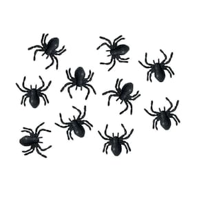 Mini Aranhas Pretas Decoração De Halloween 20 Unidades