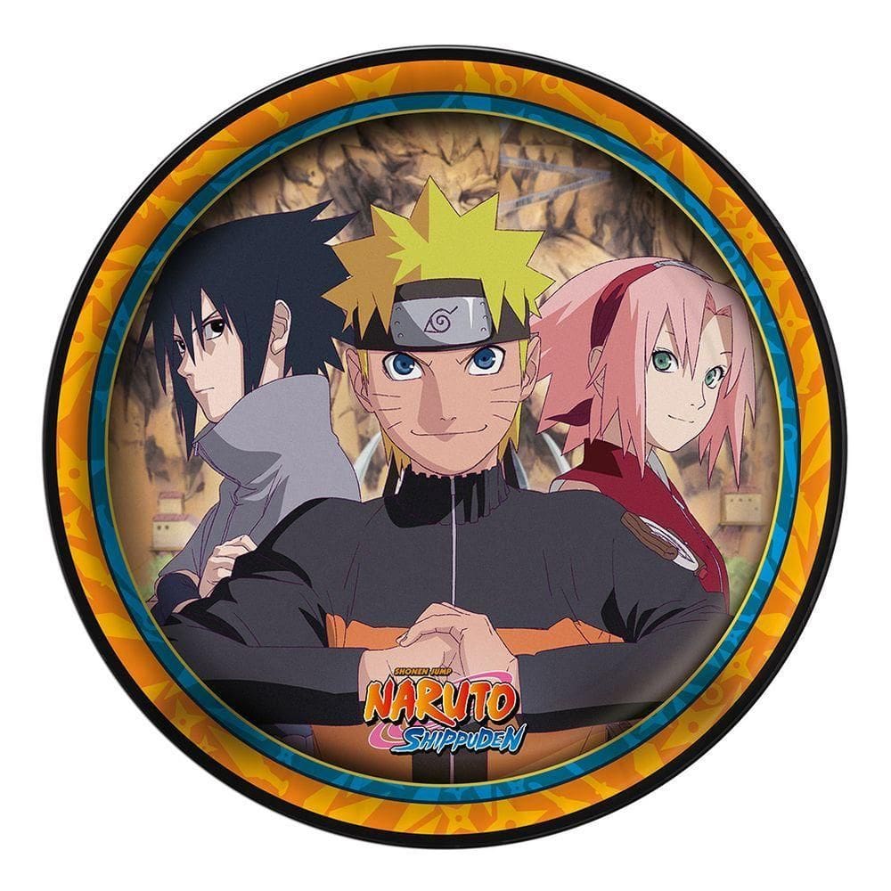 Prato Redondo Naruto 18cm - 8 Unidades