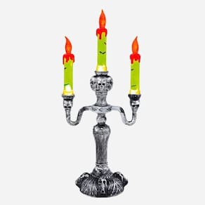 Candelabro Halloween Macabro Com Luz Assustador