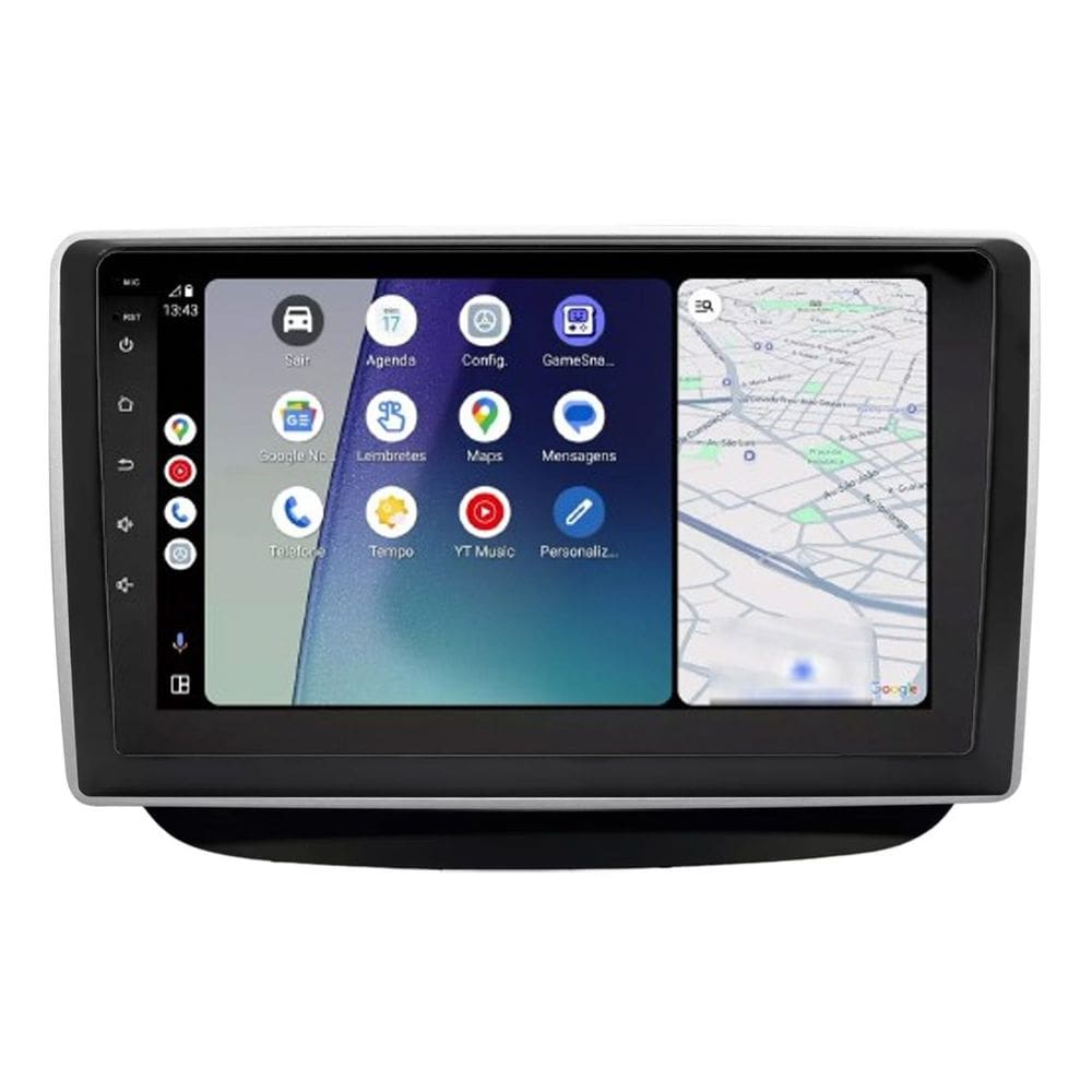 Central Multimídia Novo Onix 2020 2021 2022 Svart Tela de 9" 2GB de RAM Android Auto e Carplay + Câmera de ré