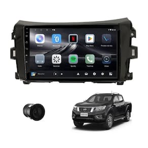 Central Multimídia Frontier 2017 2018 2019 2020 2021 2022 Svart Tela de 9" 2GB de RAM Android Auto e Carplay + Câmera de ré