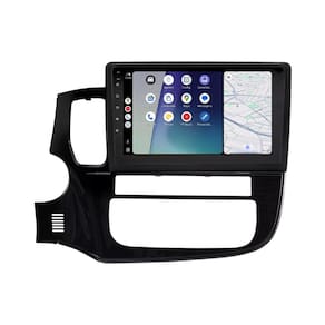 Central Multimídia Outlander 2013 2014 2015 2016 2017 2018 2019 2020 Svart Tela de 9" 2GB de RAM Android Auto e Carplay + Câmera de ré