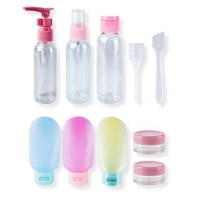 Kit 10 Itens Frasco Higiene Spray Pump Bisnaga Pote Viagem