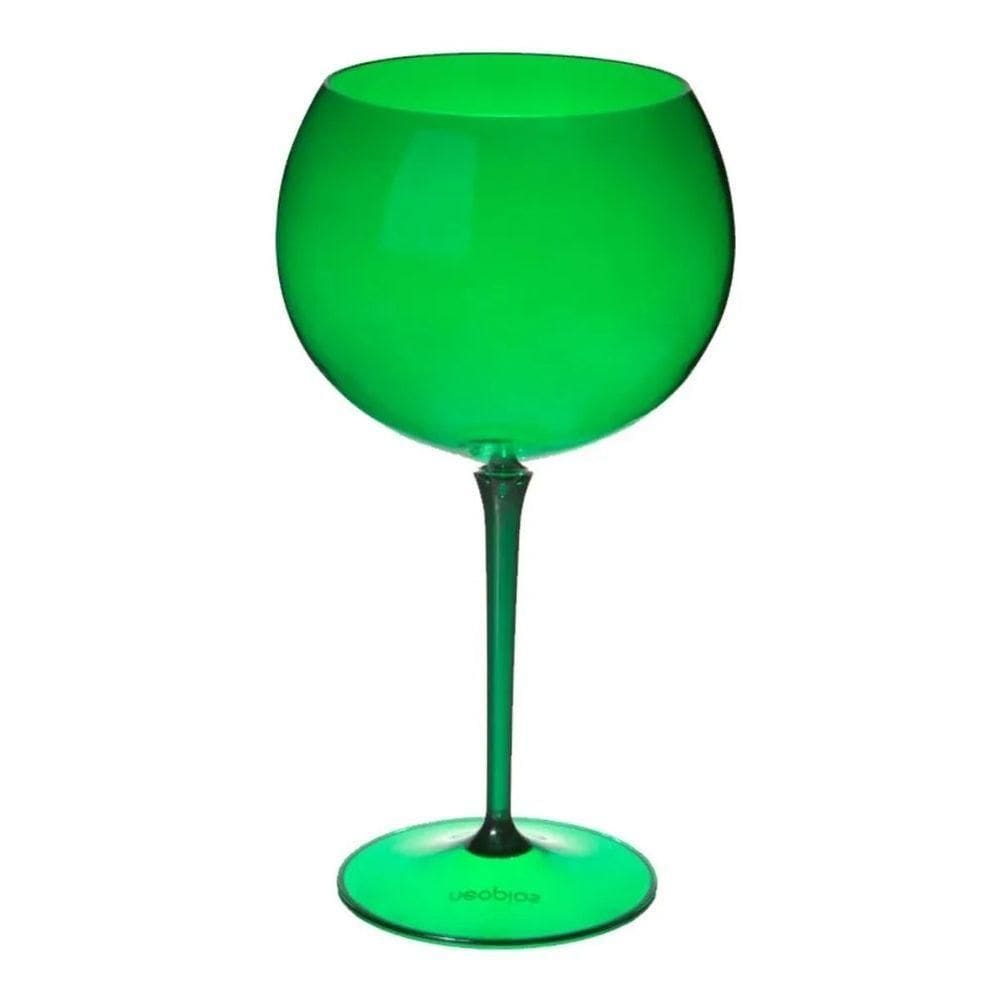 Taça De Gin Acrílico Verde Esmeralda London Curves 600ml