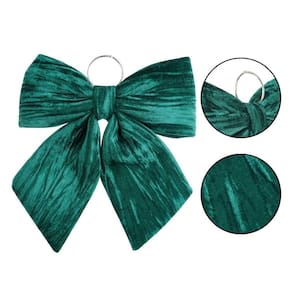 Laço Pronto Natalino Verde Liso 34cm - 1 Unidade