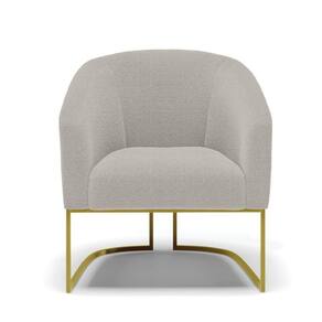 Poltrona Decorativa Industrial Dourado Stella Bouclê D03 - D\`rossi Cinza