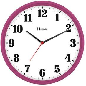 Relógio De Parede Redondo 26 Cm 6126 Herweg Rosa