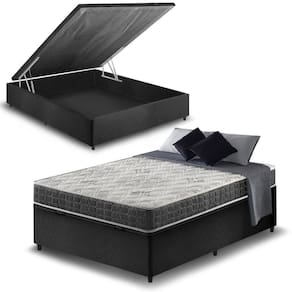 Cama Box Baú Casal + Colchão San Francisco Ortopédico 138