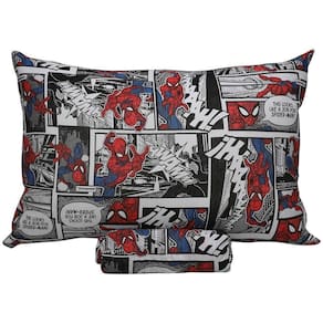 Jogo De Cama Portallar Solteiro Malha Mista Estampado Disney Marvel Spider Cartoon 2 Pçs Preto