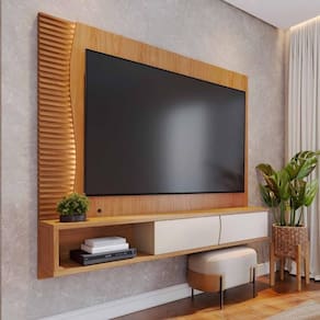 Painel Para Tv 65 Polegadas Canoas Off White Freijo