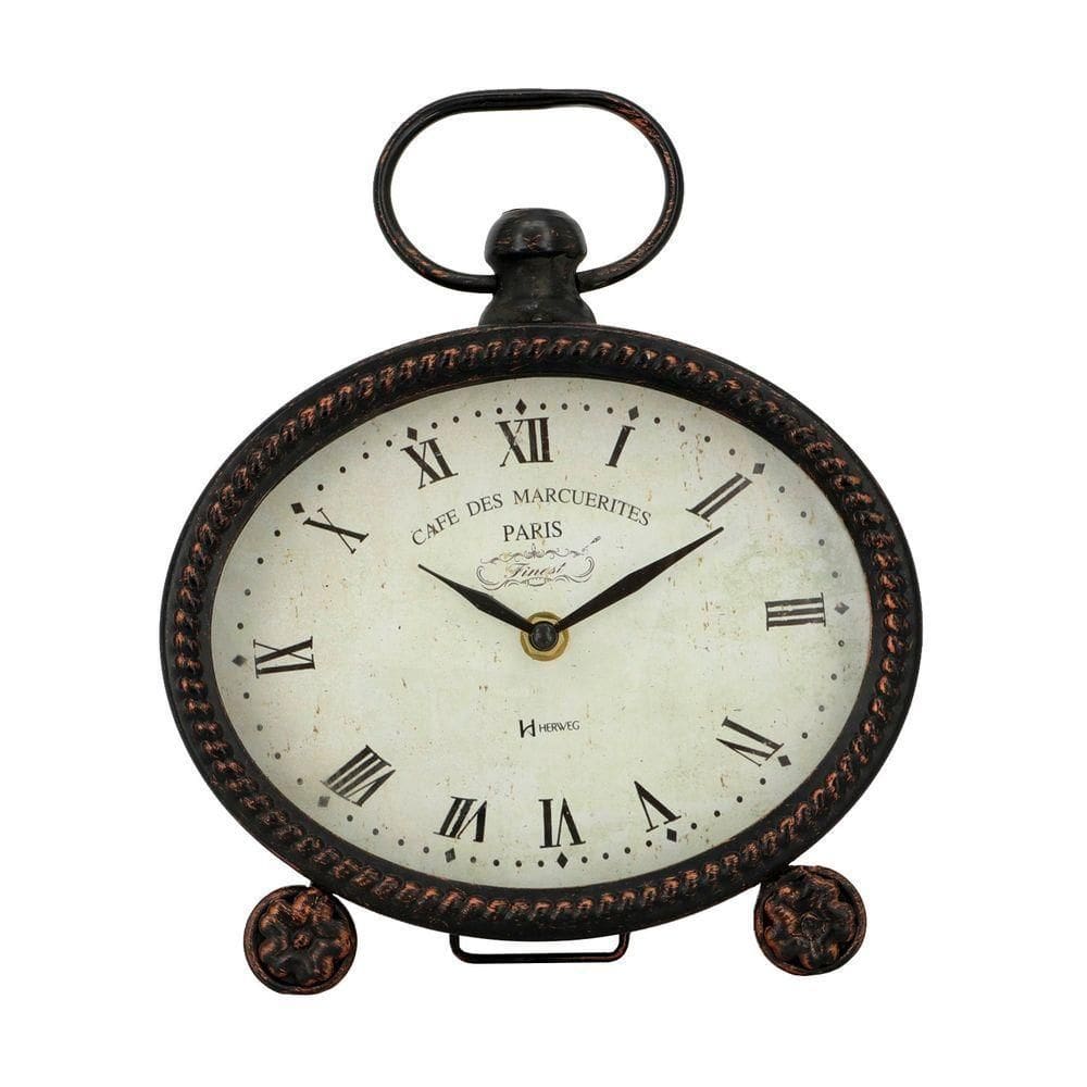 Relógio De Mesa Herweg Ouro Envelhecido