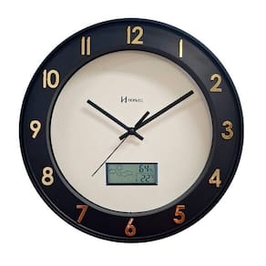 Relógio Parede Herweg Dourado E Preto Silencioso 34,6cm 6864 Preto - Preto