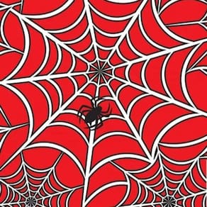 Tnt Estampado Teia De Aranha Vermelha - 5 Metros
