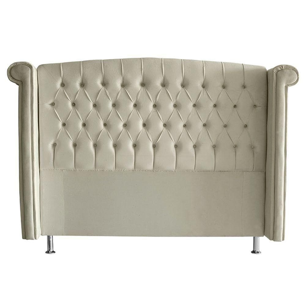 Cabeceira De Cama Box Toquio Casal Queen 160 Cm Suede Porcelana Eli Móveis E Decoração