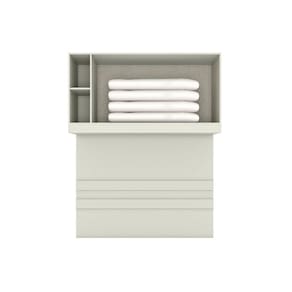 Modulado De Quarto Armário Ponte Aéreo Casal Com 3 Portas Mc13 Seletto Areia/jequitibá - Henn