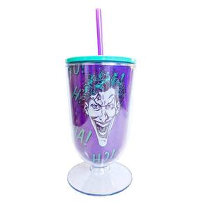 Taça Com Canudo Coringa Face Dc - 600ml