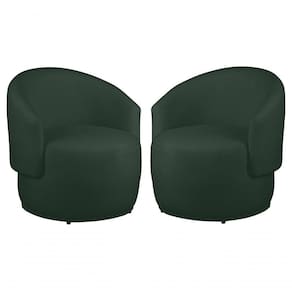 Kit 2 Poltronas Decorativa Redondo Estofada Heitor Sala Escritório E Recepção Suede Preto Eli Móveis