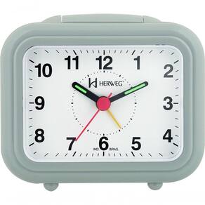 Relógio Despertador Quartz Luz Soneca Snooze Cinza - Cinza