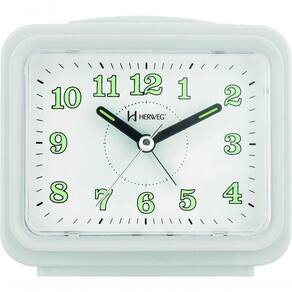 Relógio Despertador Branco Dois Alarme Super Alto Pilha Branco - Branco