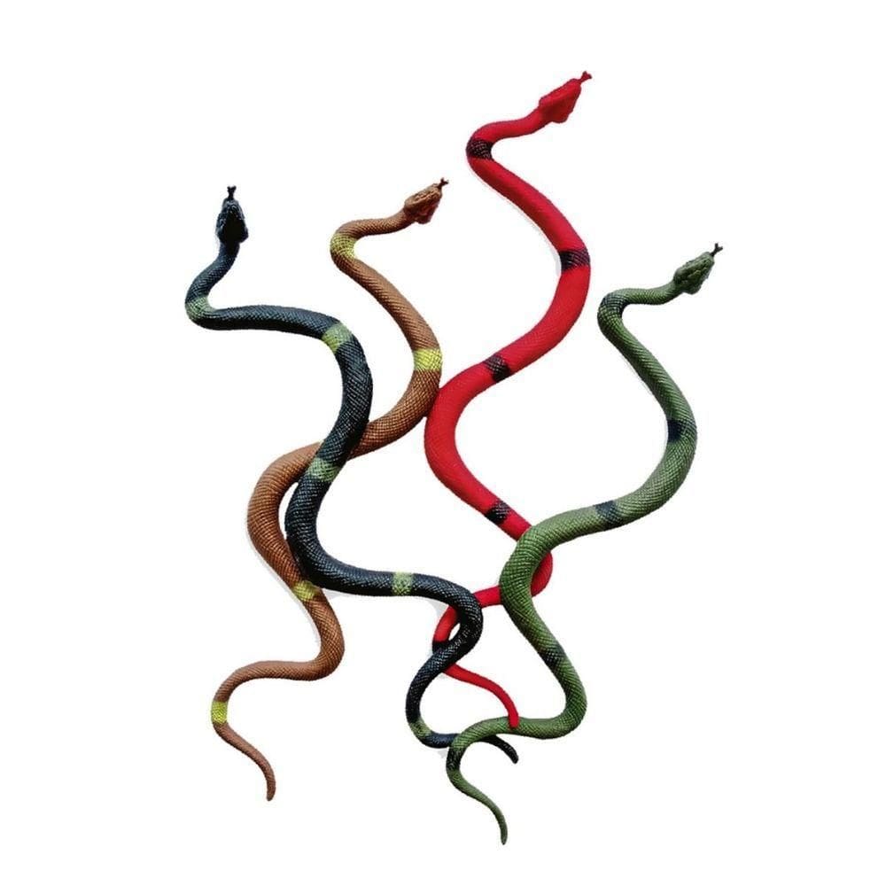 Cobra De Brinquedo Borracha Colorida Serpente - 1 Unidade
