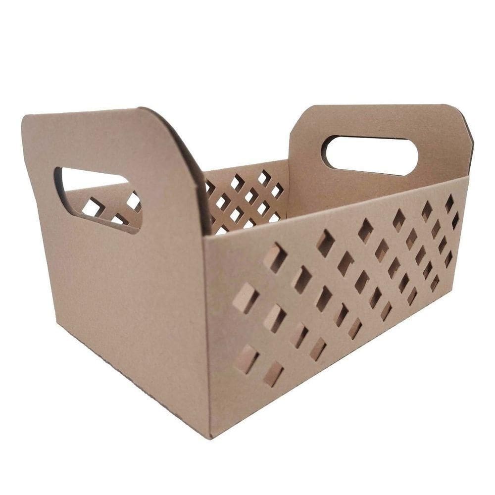 Cesta De Papel Kraft - 15cm X 22cm X 8cm