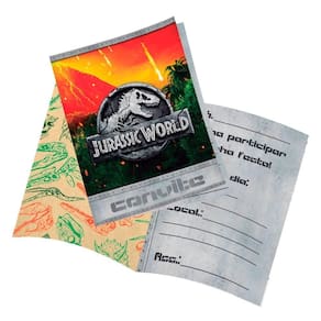 Convite De Aniversário Jurassic World - 8 Unidades
